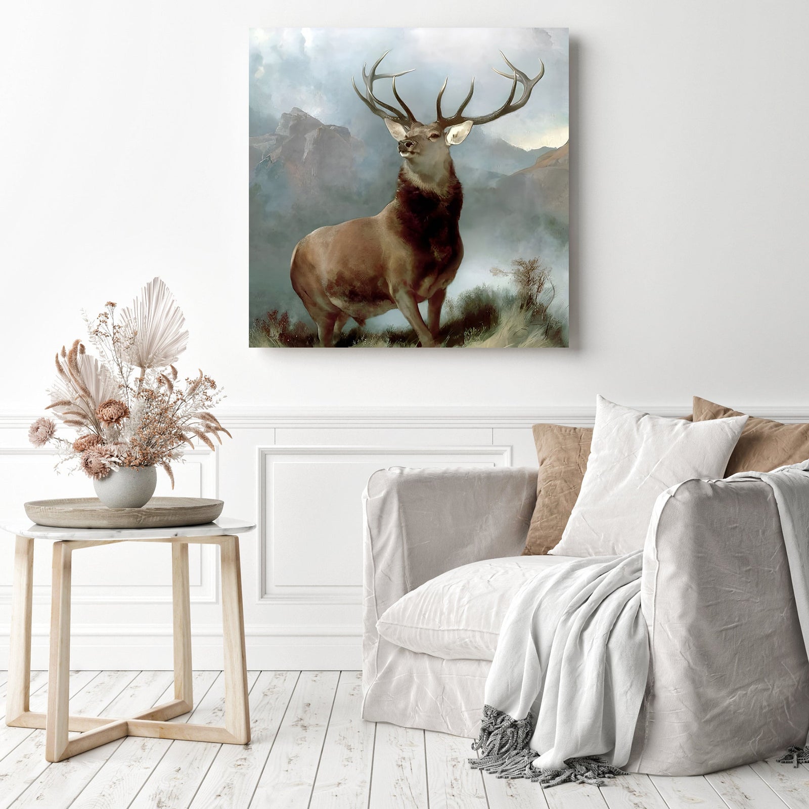 Monarch of the Glen | Diamond Painting Displayed as Home Decor