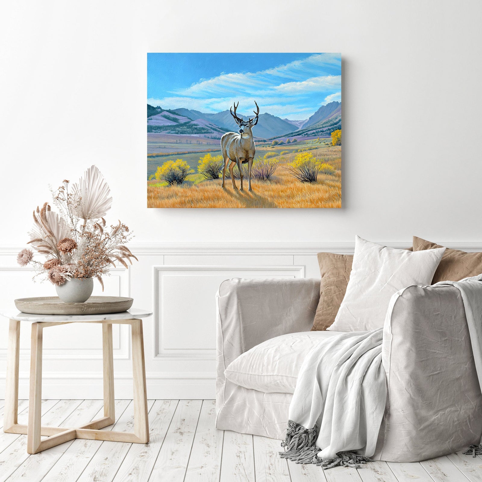 Buck Deer | Diamond Painting Displayed as Home Decor