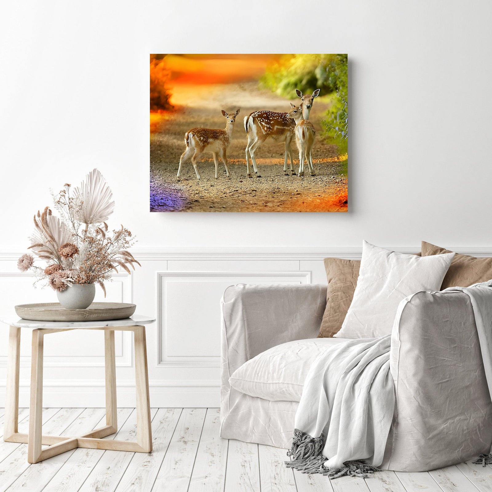 Cute Little Deer | Diamond Painting Displayed as Home Decor