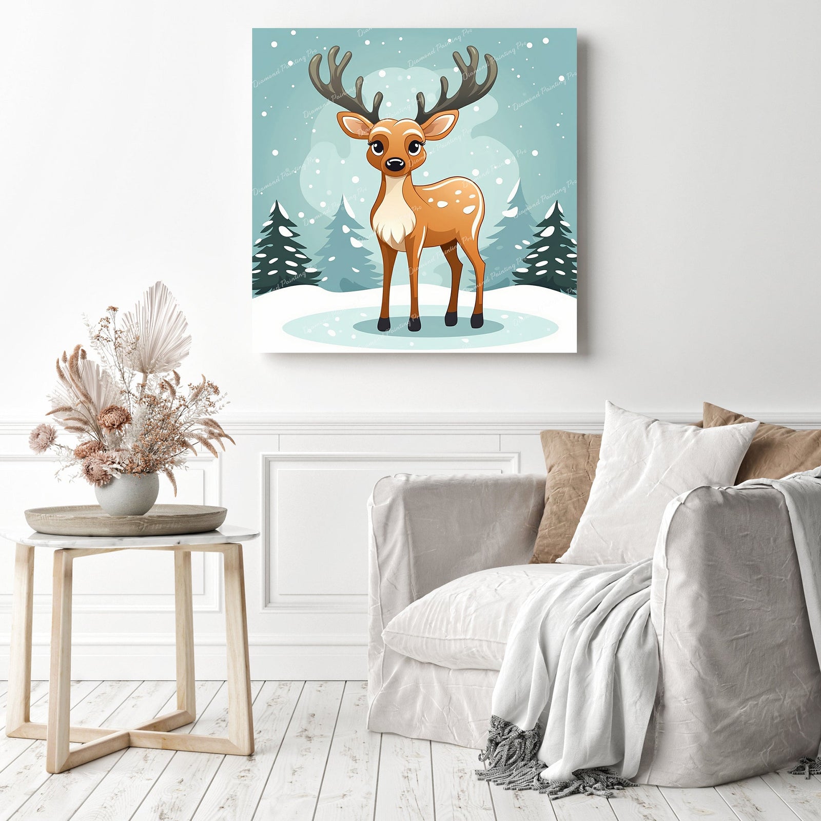 Antler Adventures | Diamond Painting Displayed as Home Decor