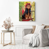 Dachshund | Diamond Painting Displayed as Home Decor