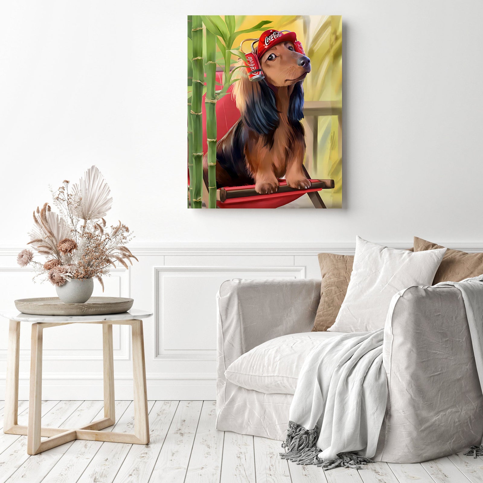 Dachshund | Diamond Painting Displayed as Home Decor