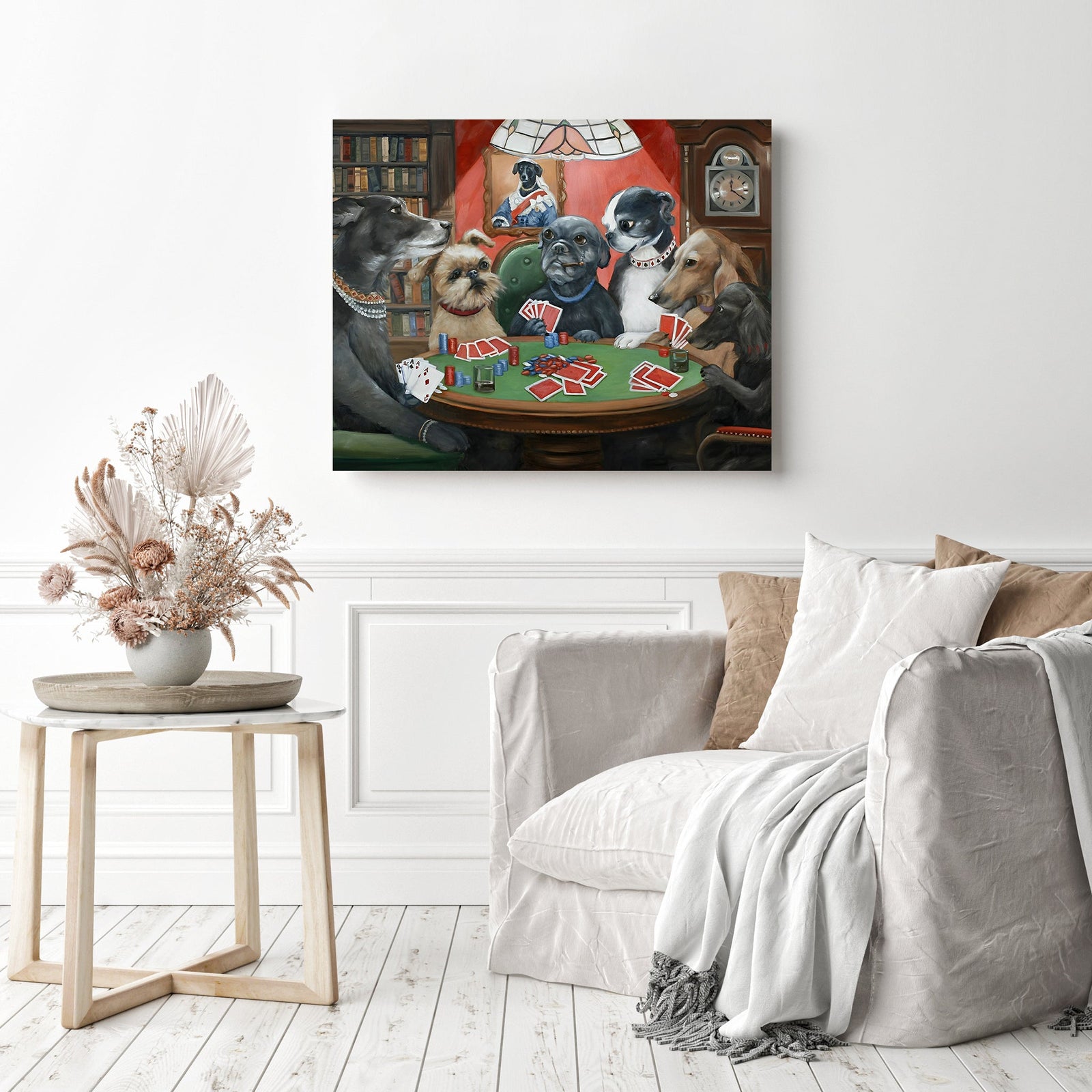 Full House Poker Hand | Diamond Painting Displayed as Home Decor