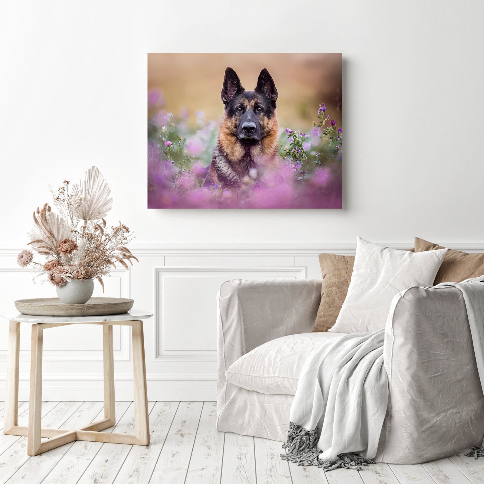 German Shepherd Dog Outdoor | Diamond Painting Displayed as Home Decor