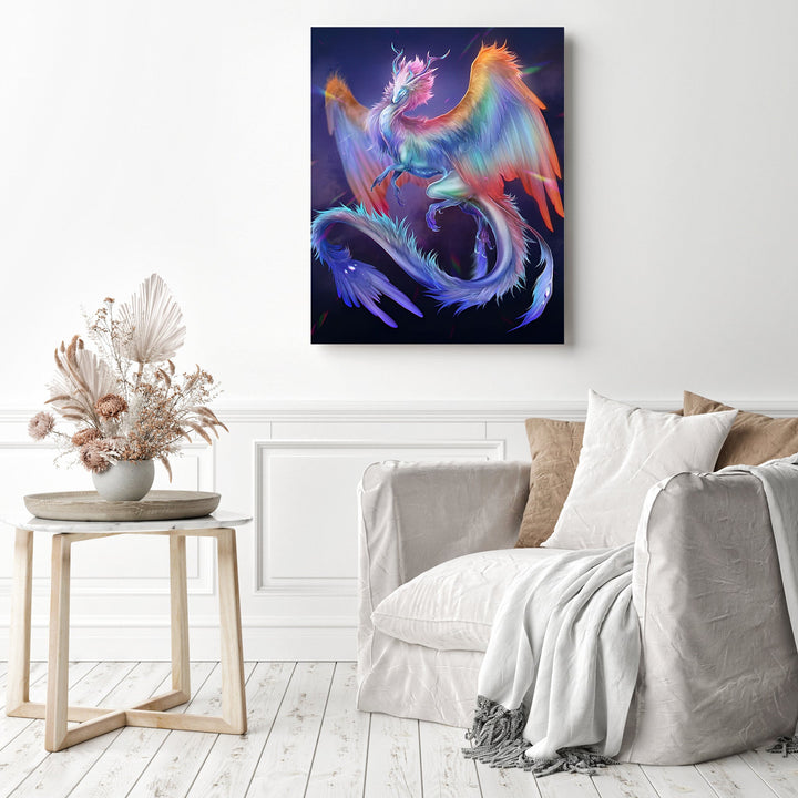 Blue Feather Dragon | Diamond Painting