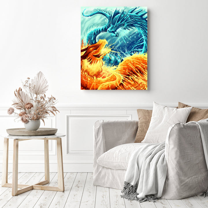 Ice Dragon and Fire Dragon | Diamond Painting