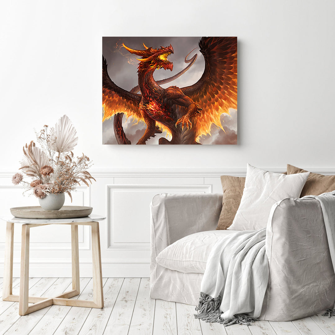 Red Crystal Dragon | Diamond Painting