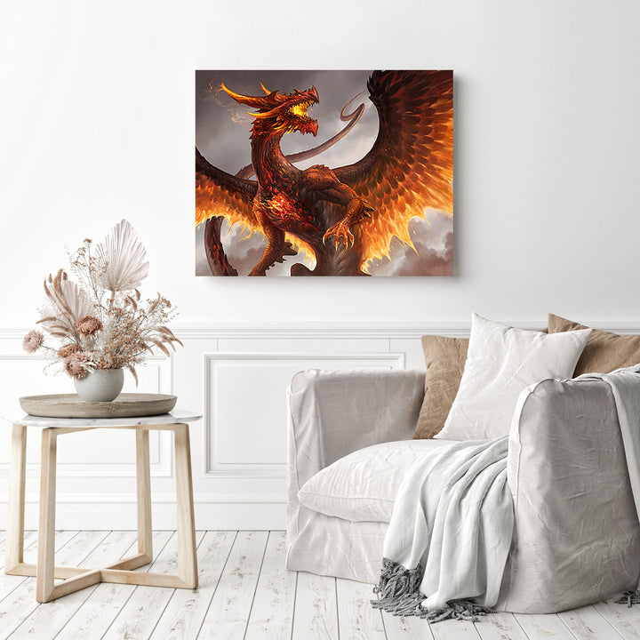 Jumbo Red Crystal Dragon | Diamond Painting