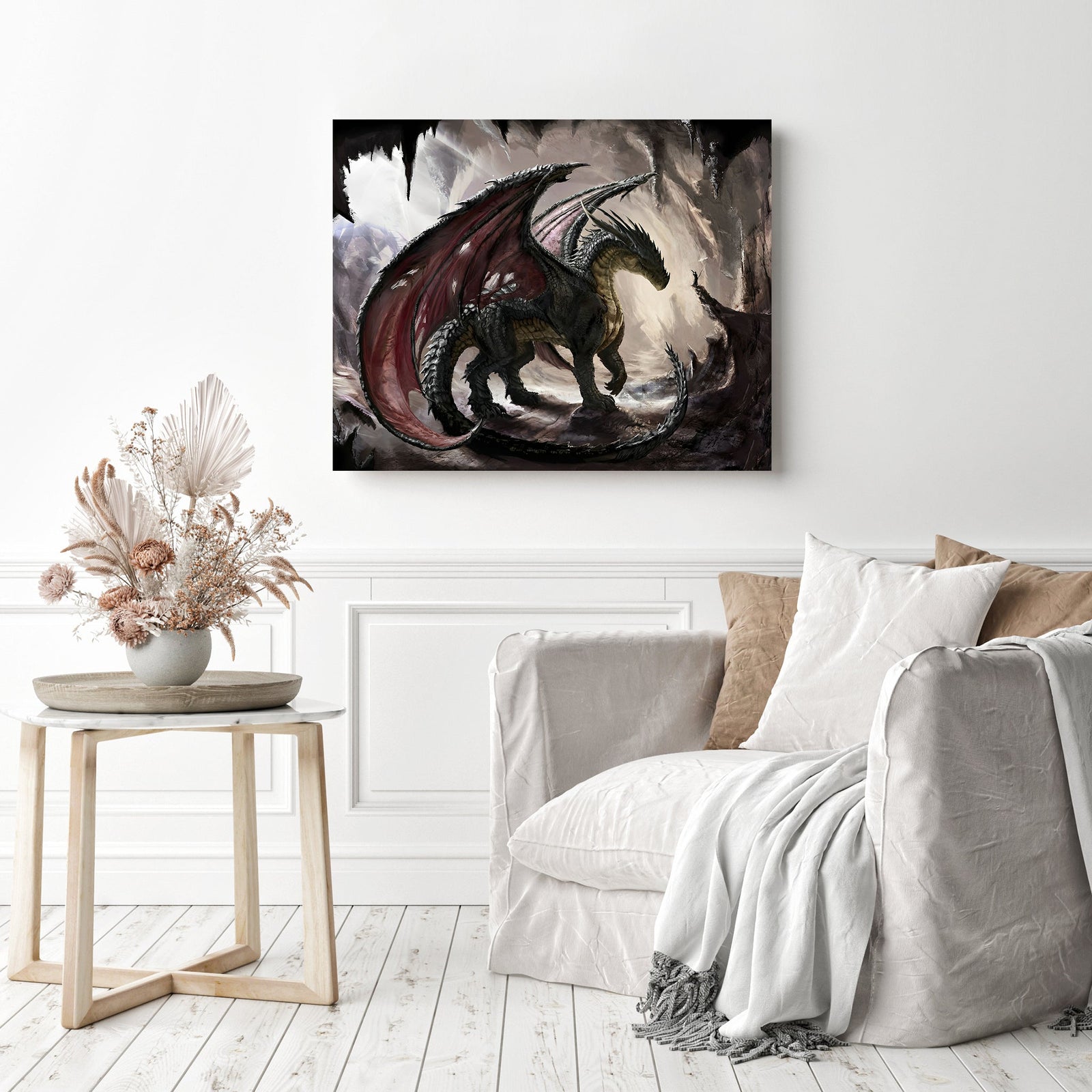 Dragon | Diamond Painting Displayed as Home Decor