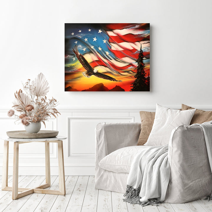 American Flag and Eagle | Diamond Painting