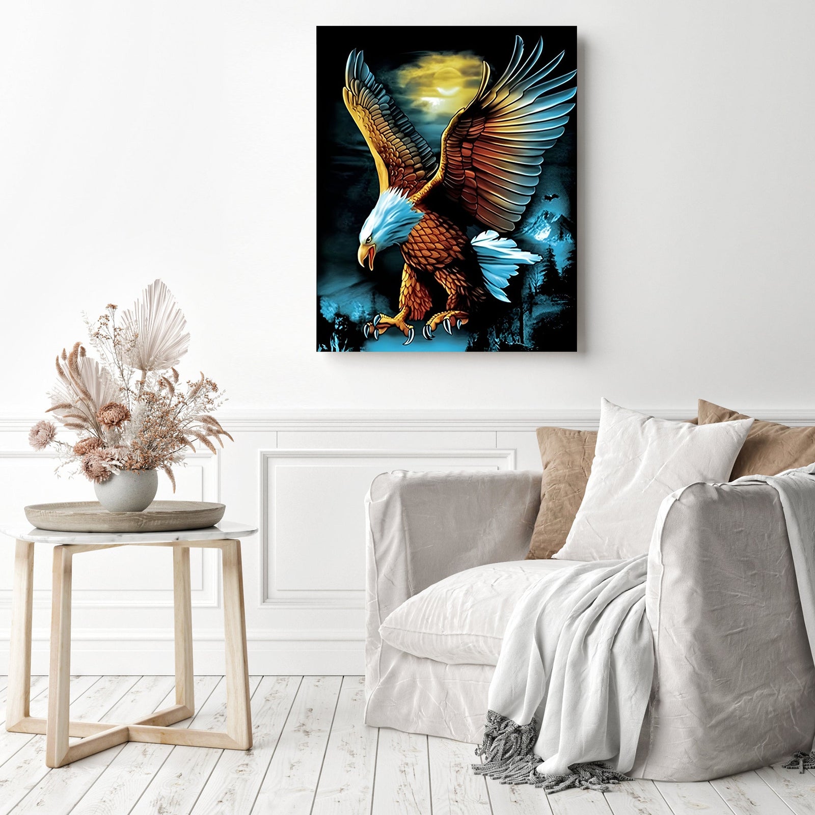 Eagle Animal | Diamond Painting Displayed as Home Decor