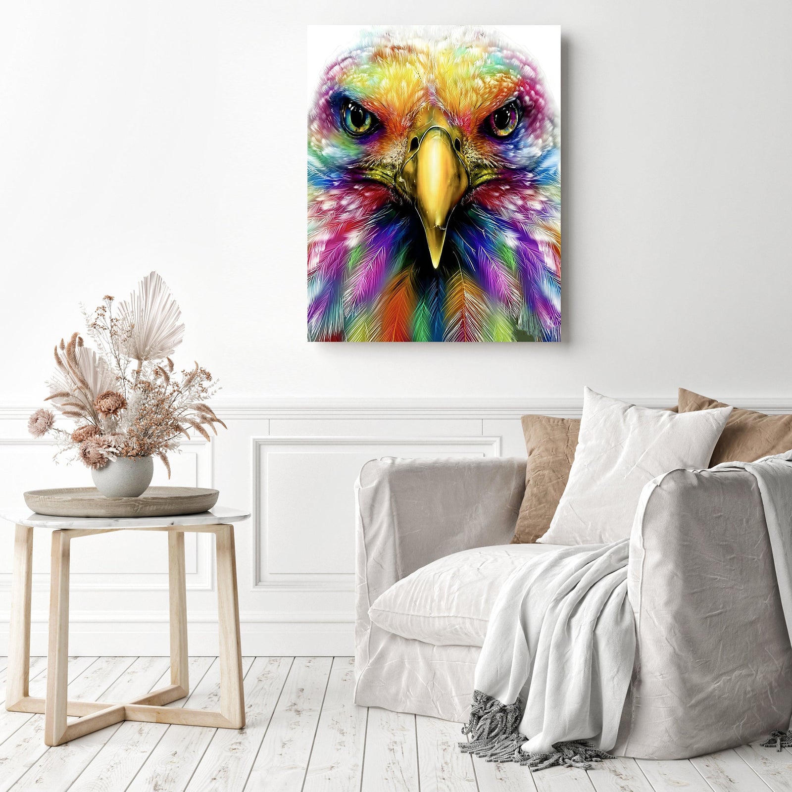 Eagle Head | Diamond Painting Displayed as Home Decor