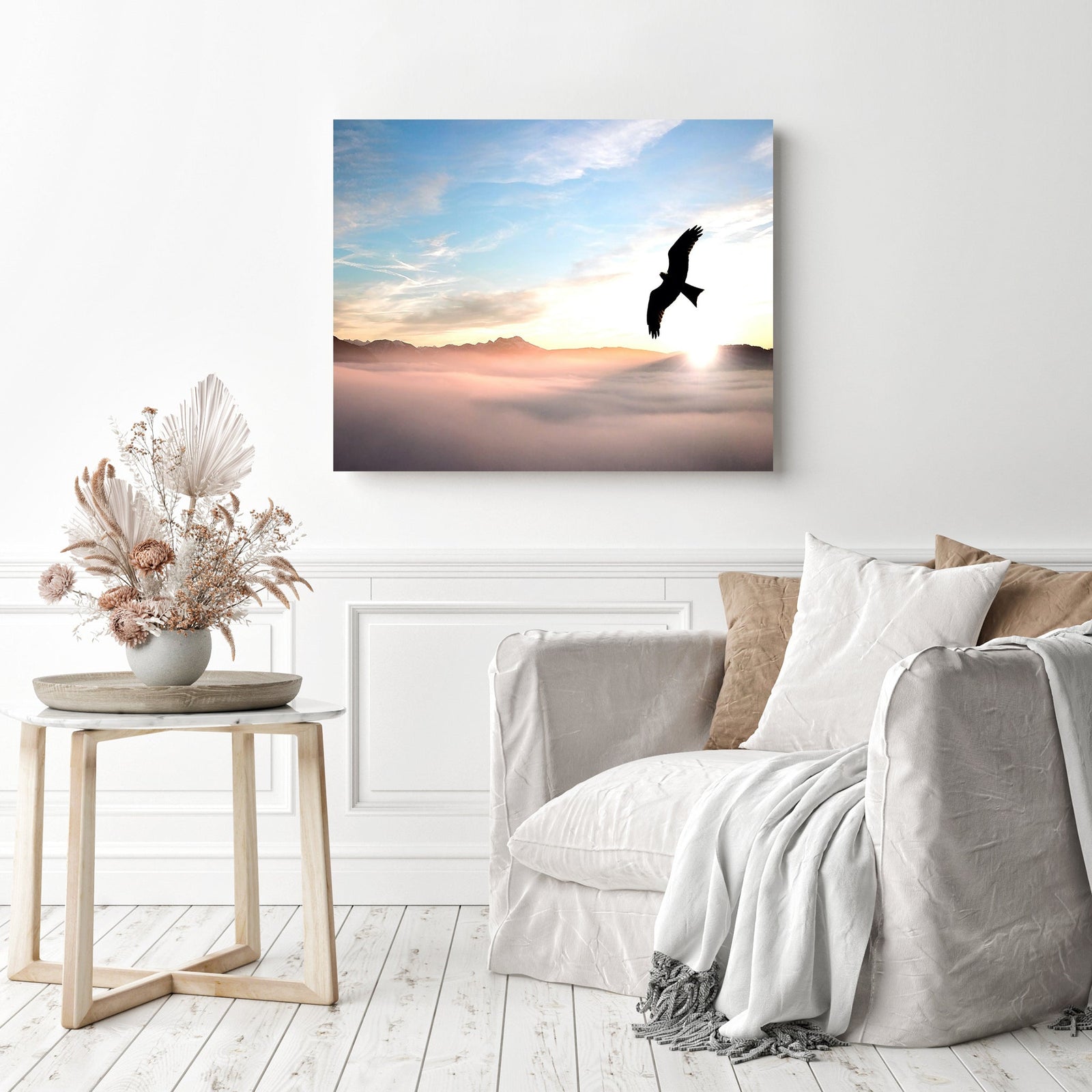 Above the Clouds | Diamond Painting Displayed as Home Decor