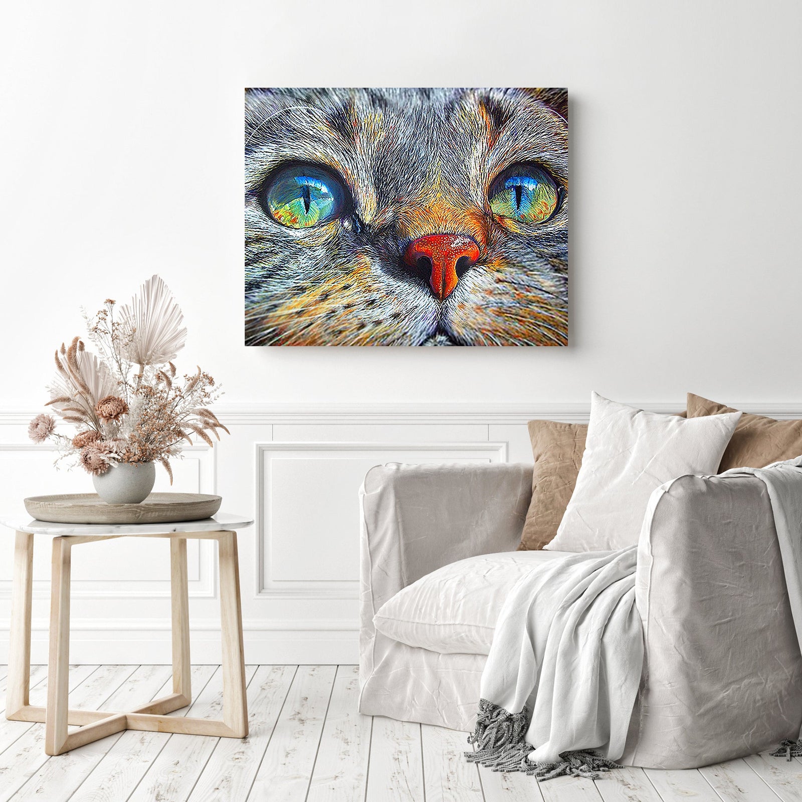 Eyes | Diamond Painting Displayed as Home Decor