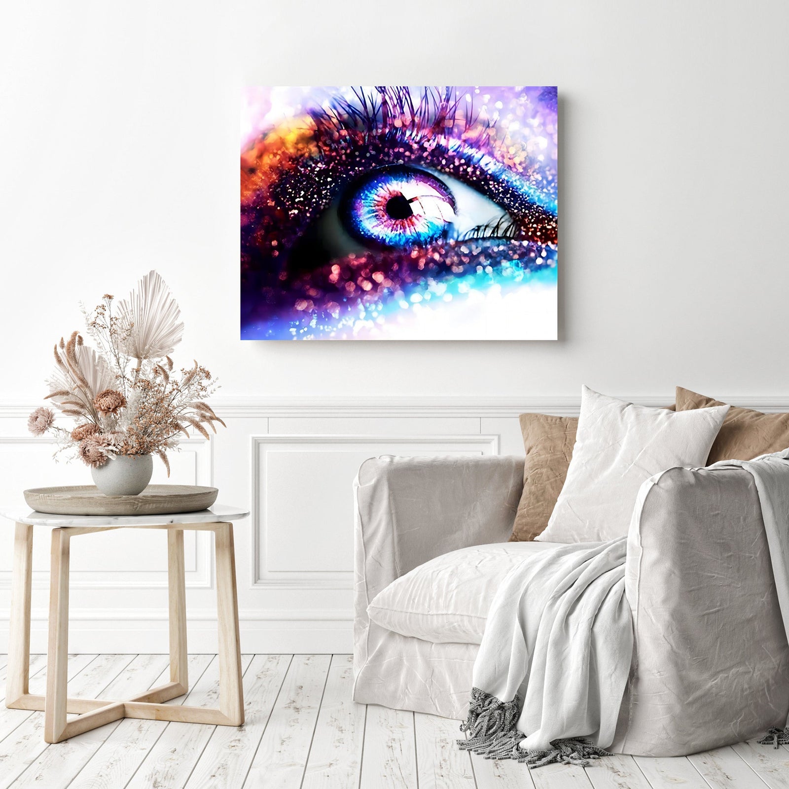 Mystic Eyes | Diamond Painting Displayed as Home Decor