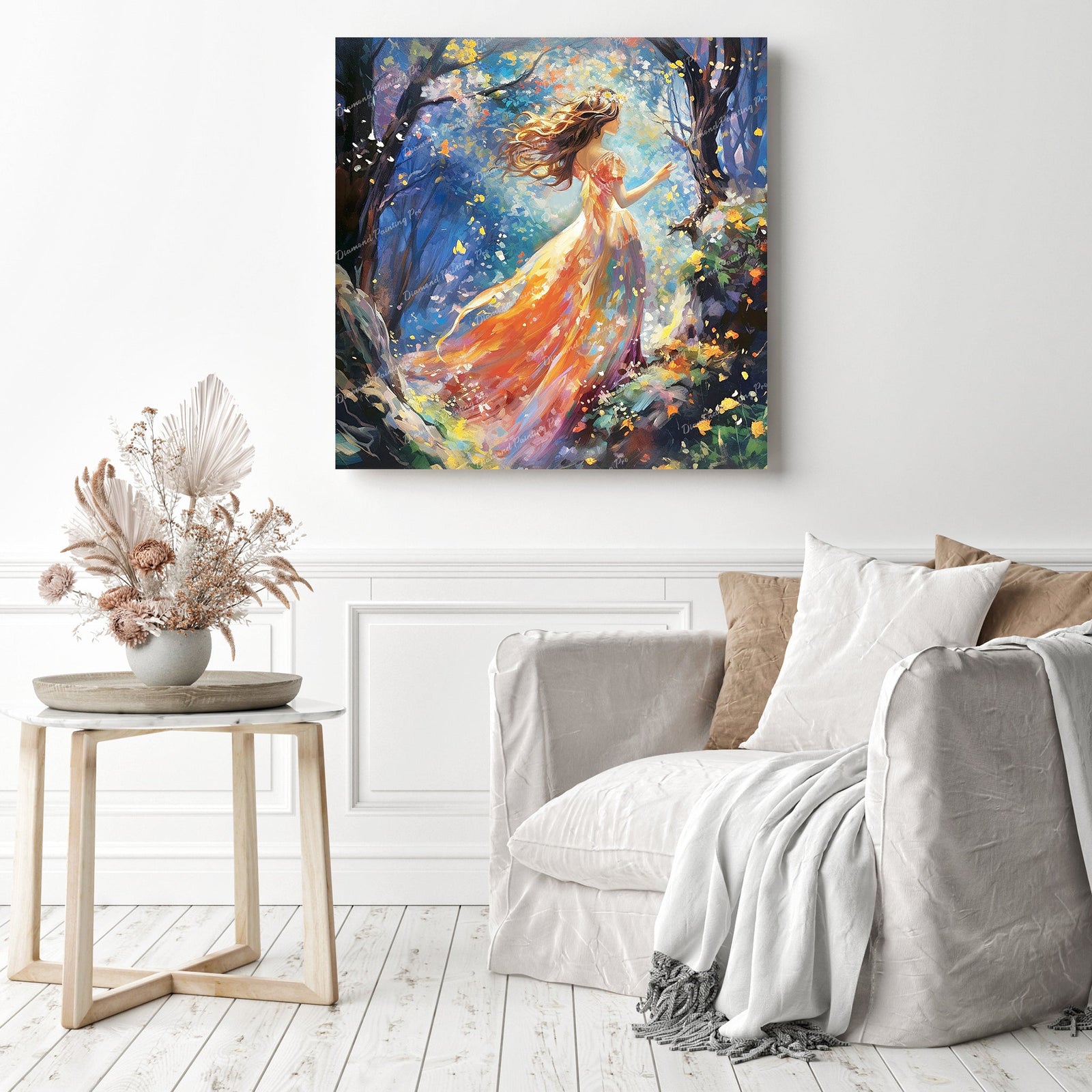 Willow The Whimsical Wanderer | Diamond Painting Displayed as Home Decor