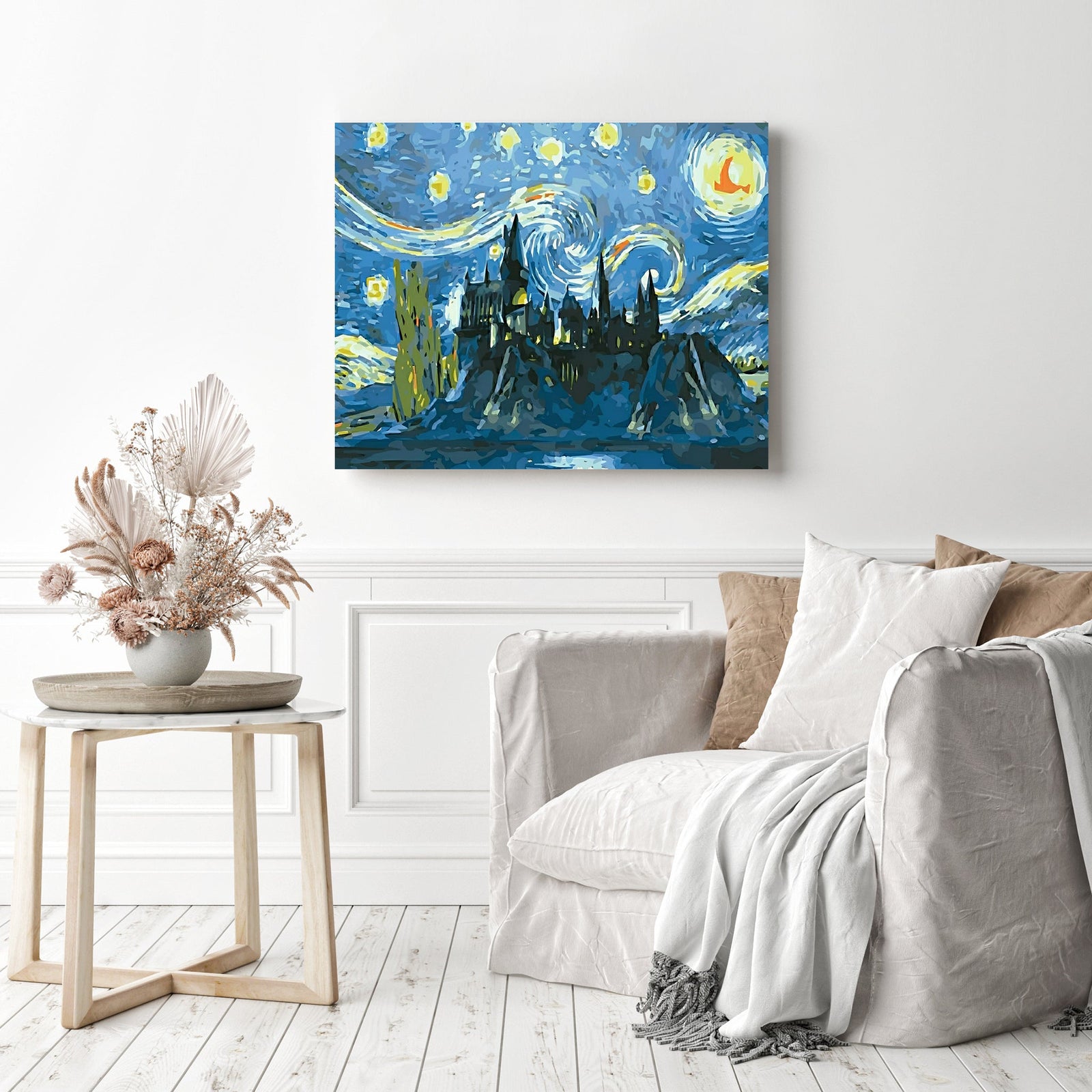 Starry Starry Night | Diamond Painting Displayed as Home Decor