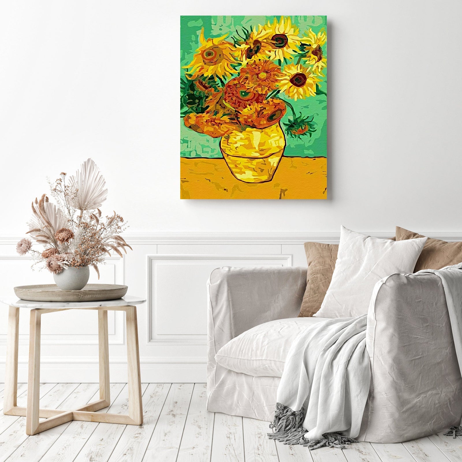 Sunflowers | Diamond Painting Displayed as Home Decor