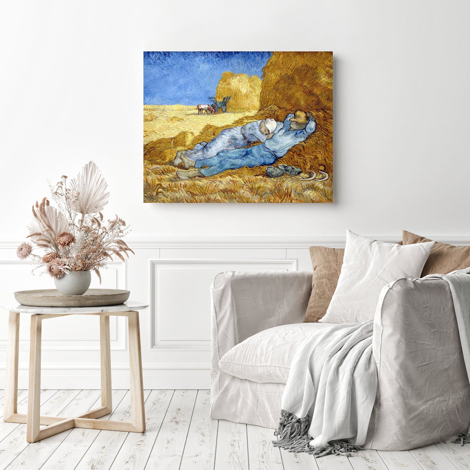 The Siesta (after Millet) | Van Gogh | Diamond Painting Displayed as Home Decor