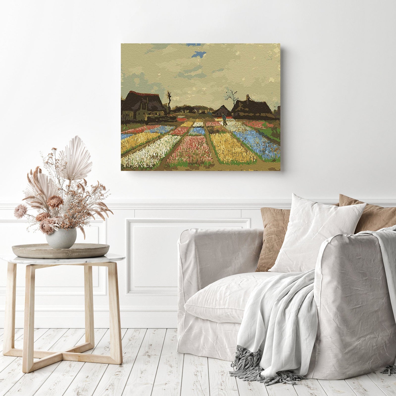 Flower Beds in Holland | Van Gogh | Diamond Painting Displayed as Home Decor