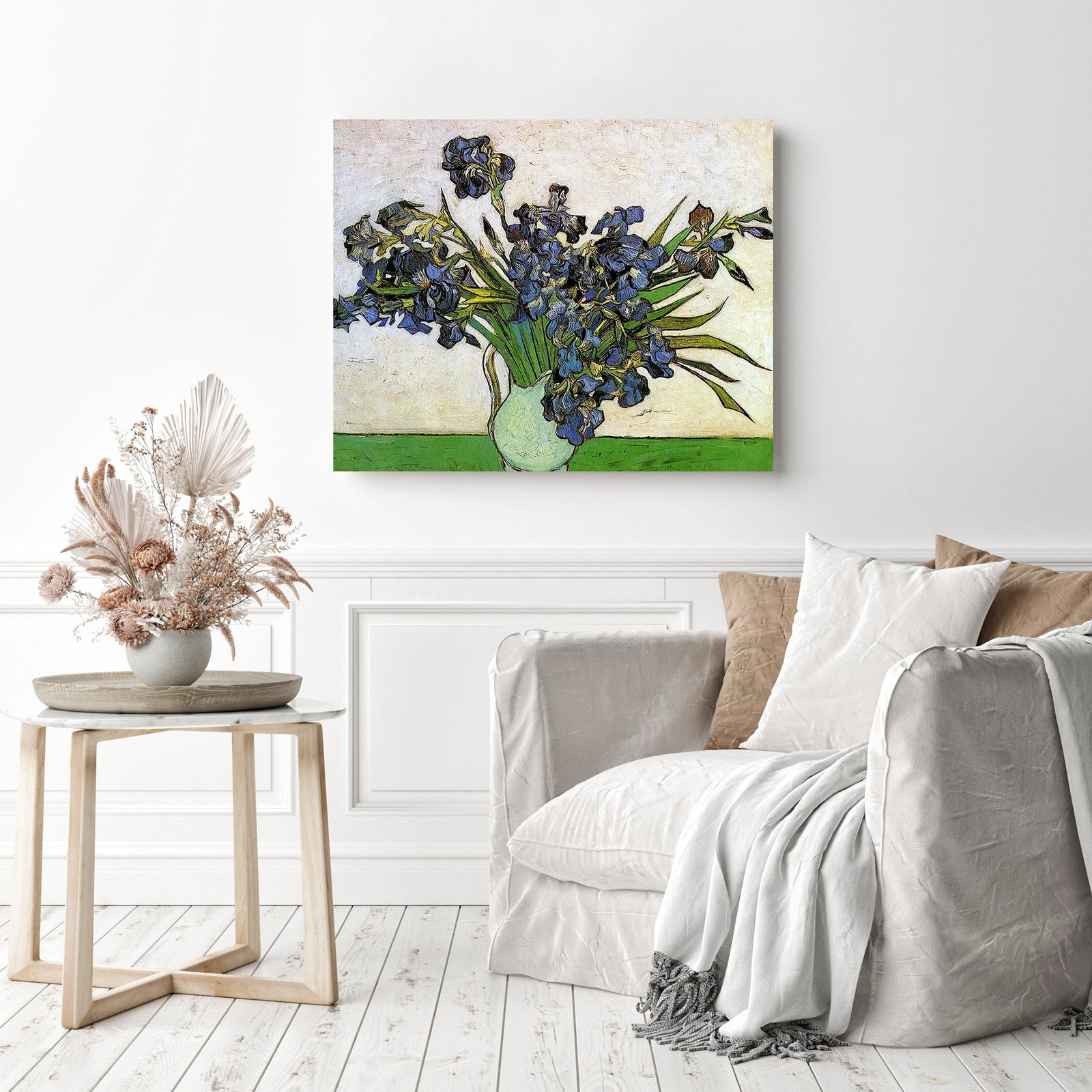 Vase with Irises - Van Gogh | Diamond Painting Displayed as Home Decor