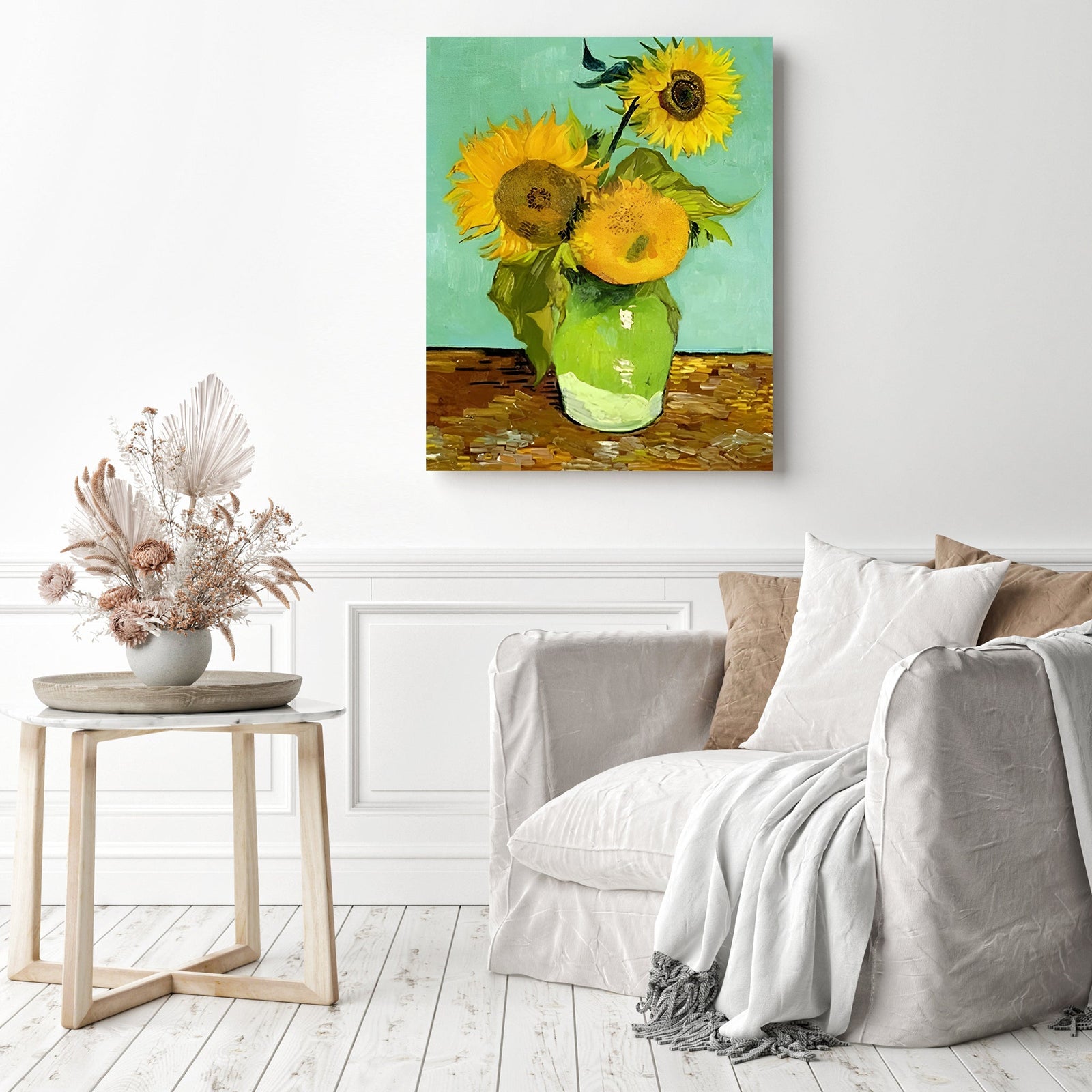 Sunflowers - Van Gogh | Diamond Painting Displayed as Home Decor