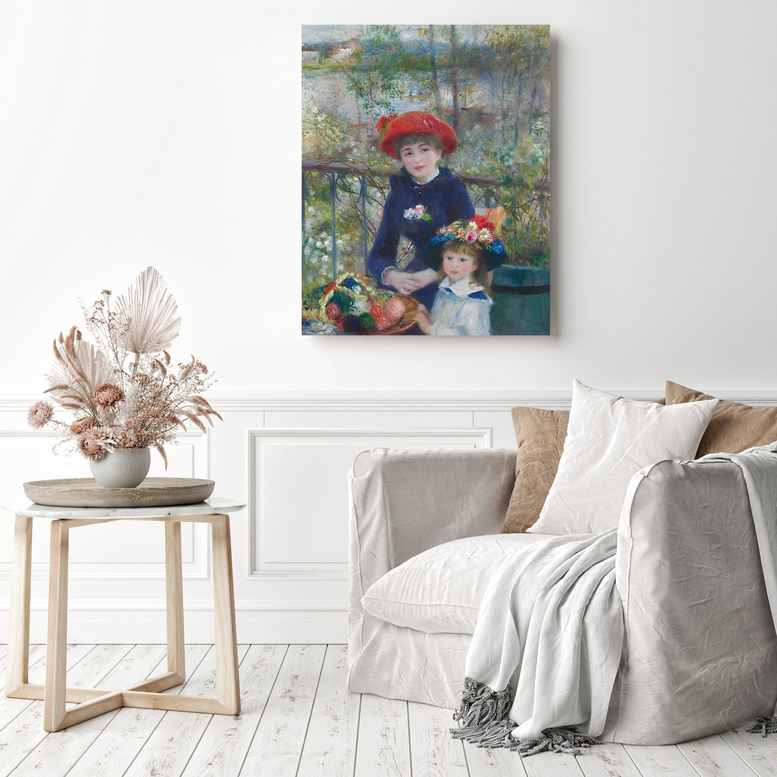 Two Sisters (On the Terrace) | Diamond Painting Displayed as Home Decor