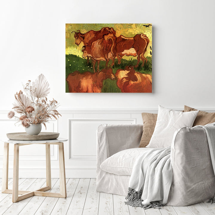 Cows - Vincent van Gogh | Diamond Painting