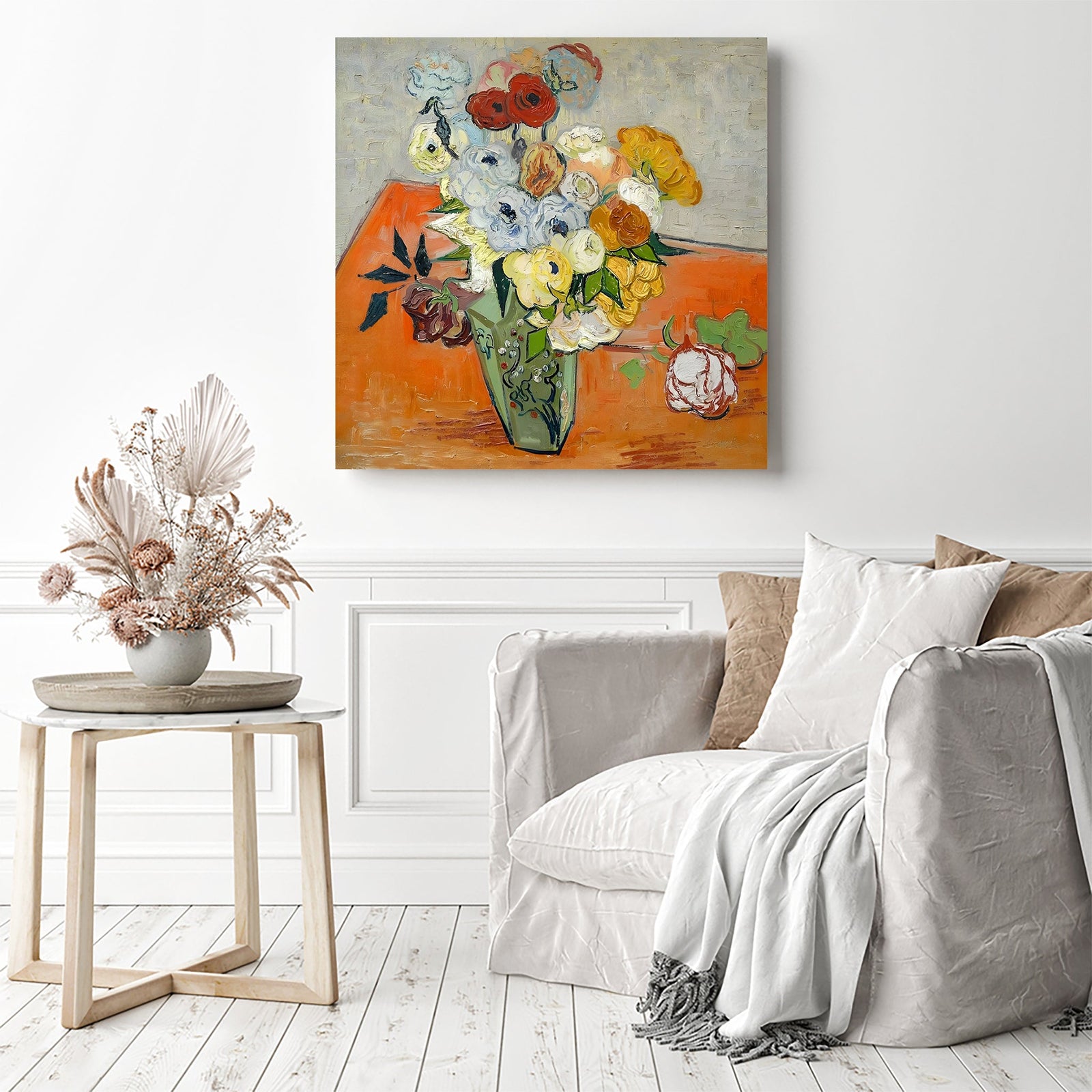 Roses and Anemones-Vincent van Gogh | Diamond Painting Displayed as Home Decor