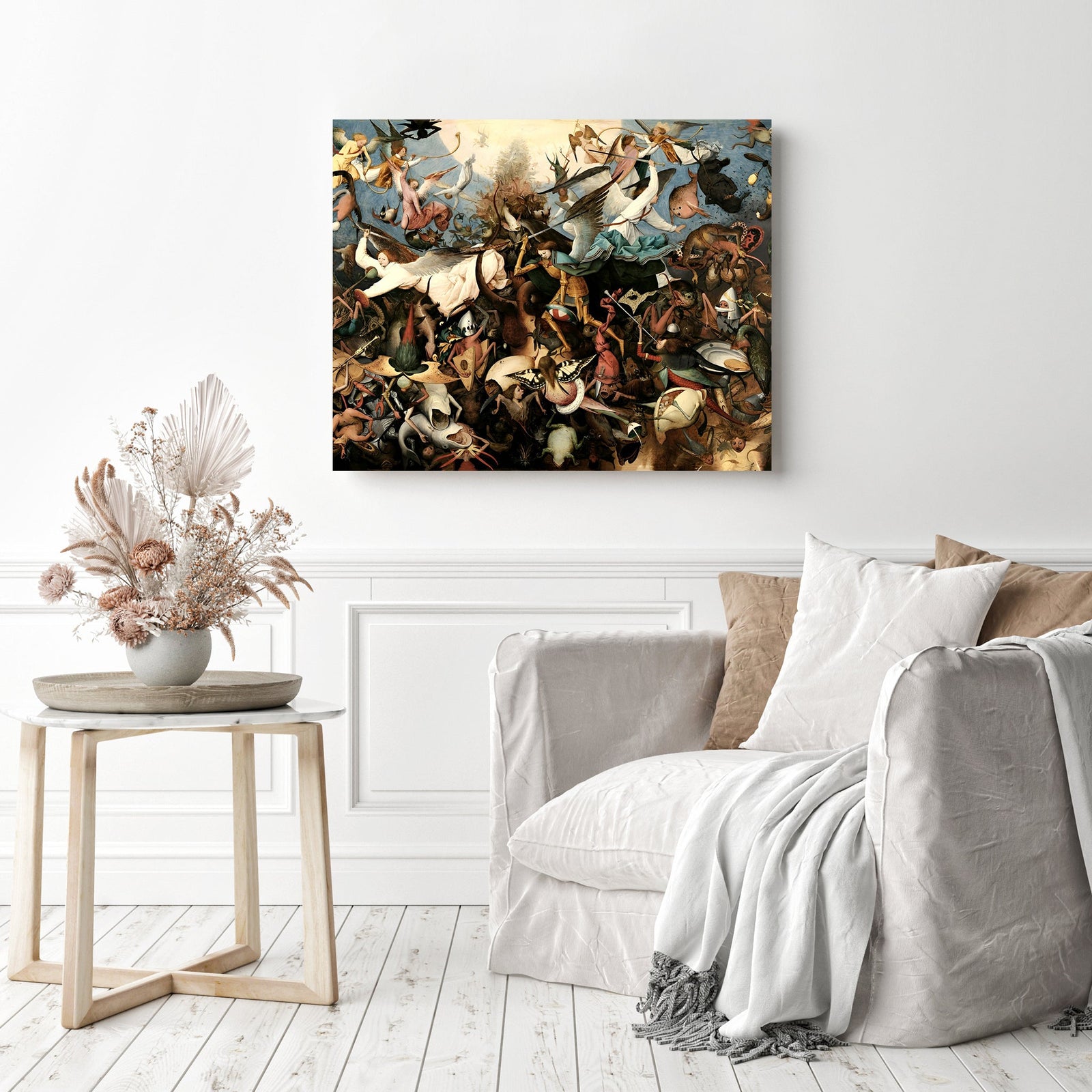 The Fall of the Rebel Angels | Diamond Painting Displayed as Home Decor