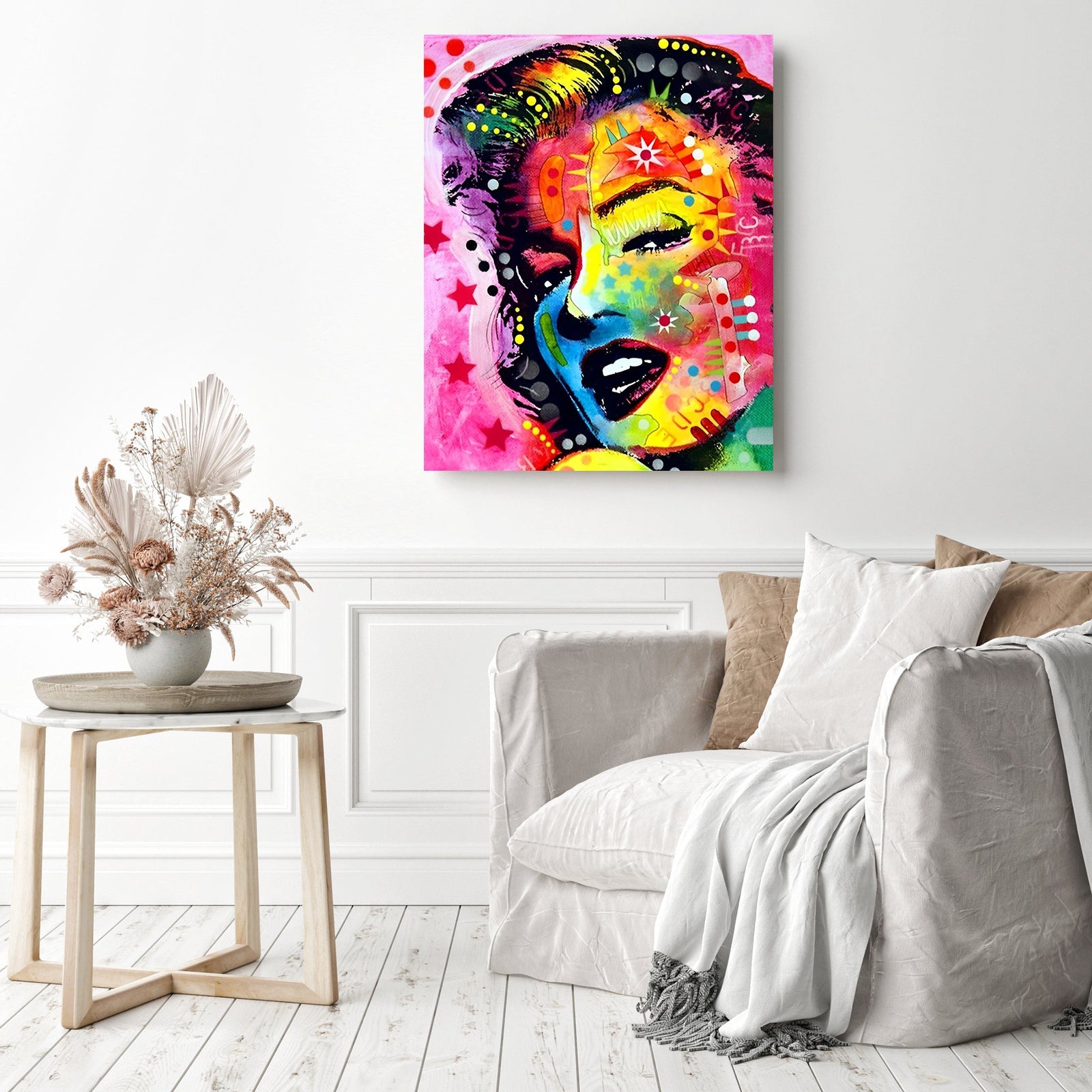 Pop Art Marilyn | Diamond Painting Displayed as Home Decor