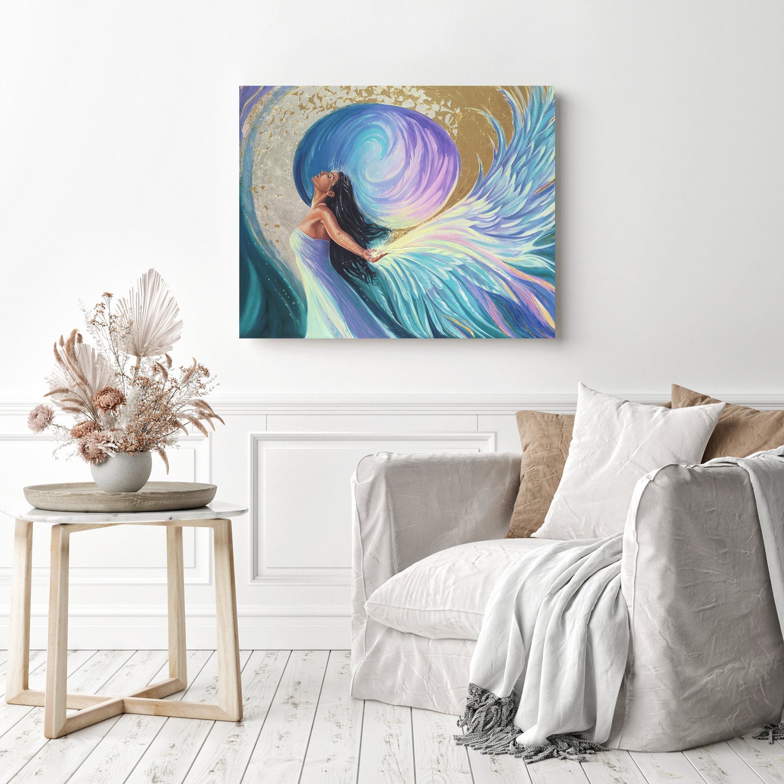 Angel dancer | Diamond Painting Displayed as Home Decor