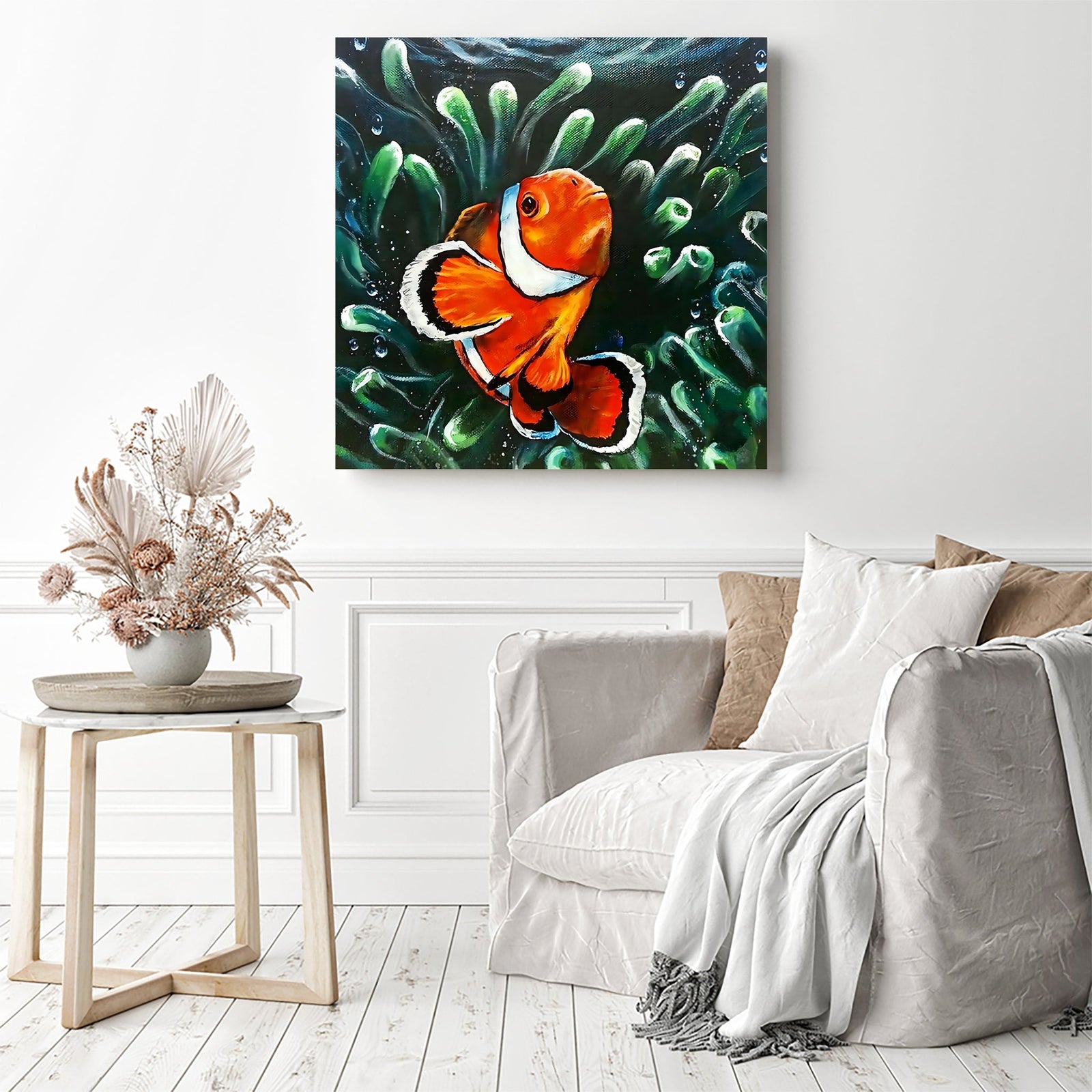 Clownin Around | Diamond Painting Displayed as Home Decor