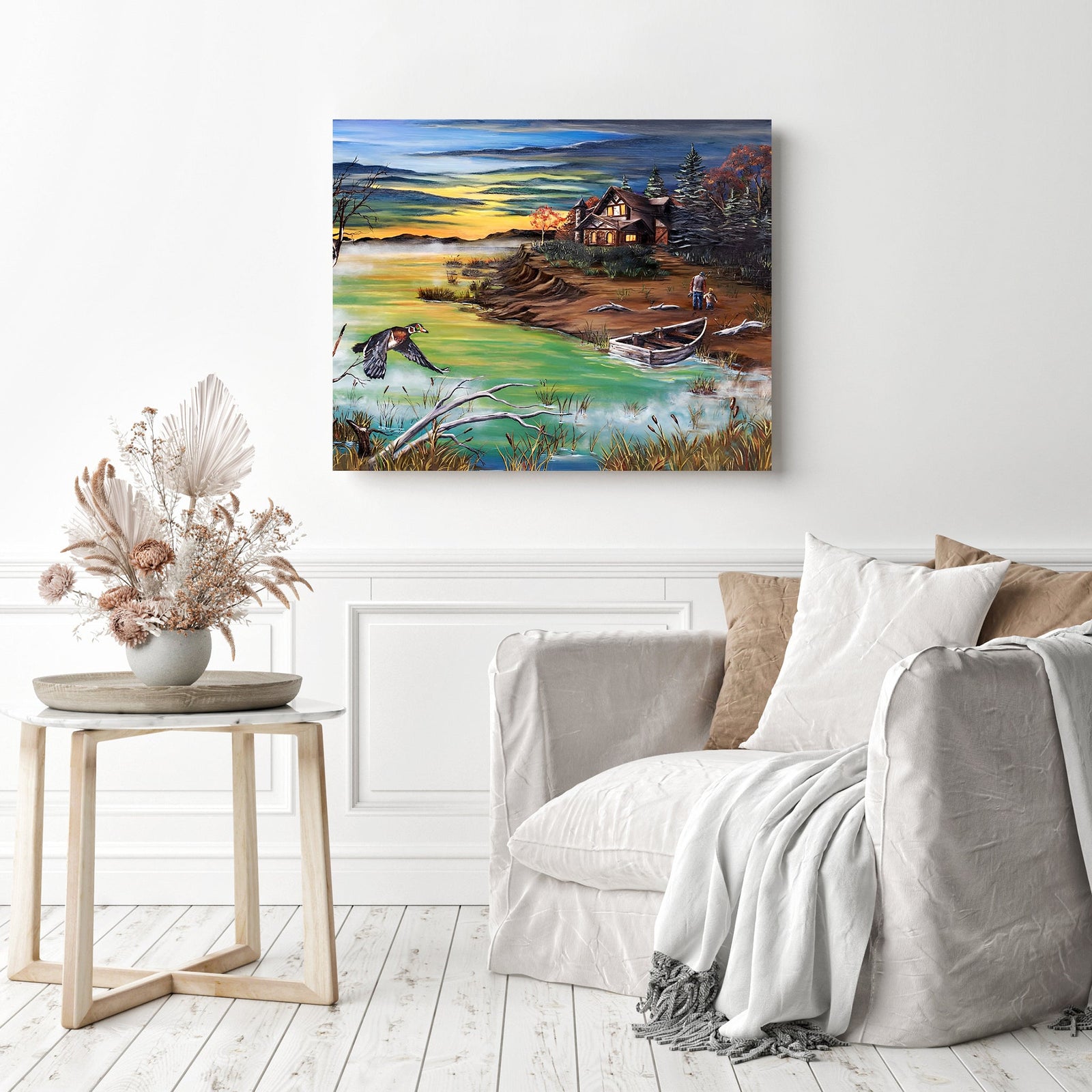 The Fisherman's Protege | Diamond Painting Displayed as Home Decor