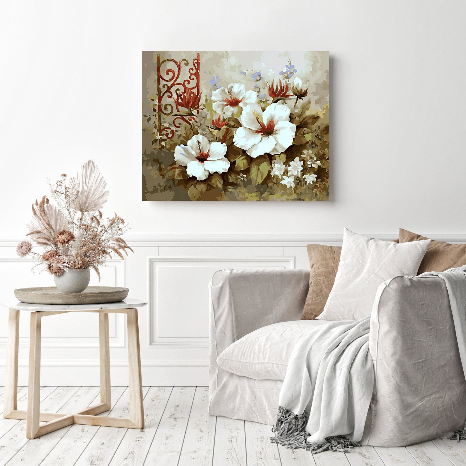 Flowers | Diamond Painting Displayed as Home Decor