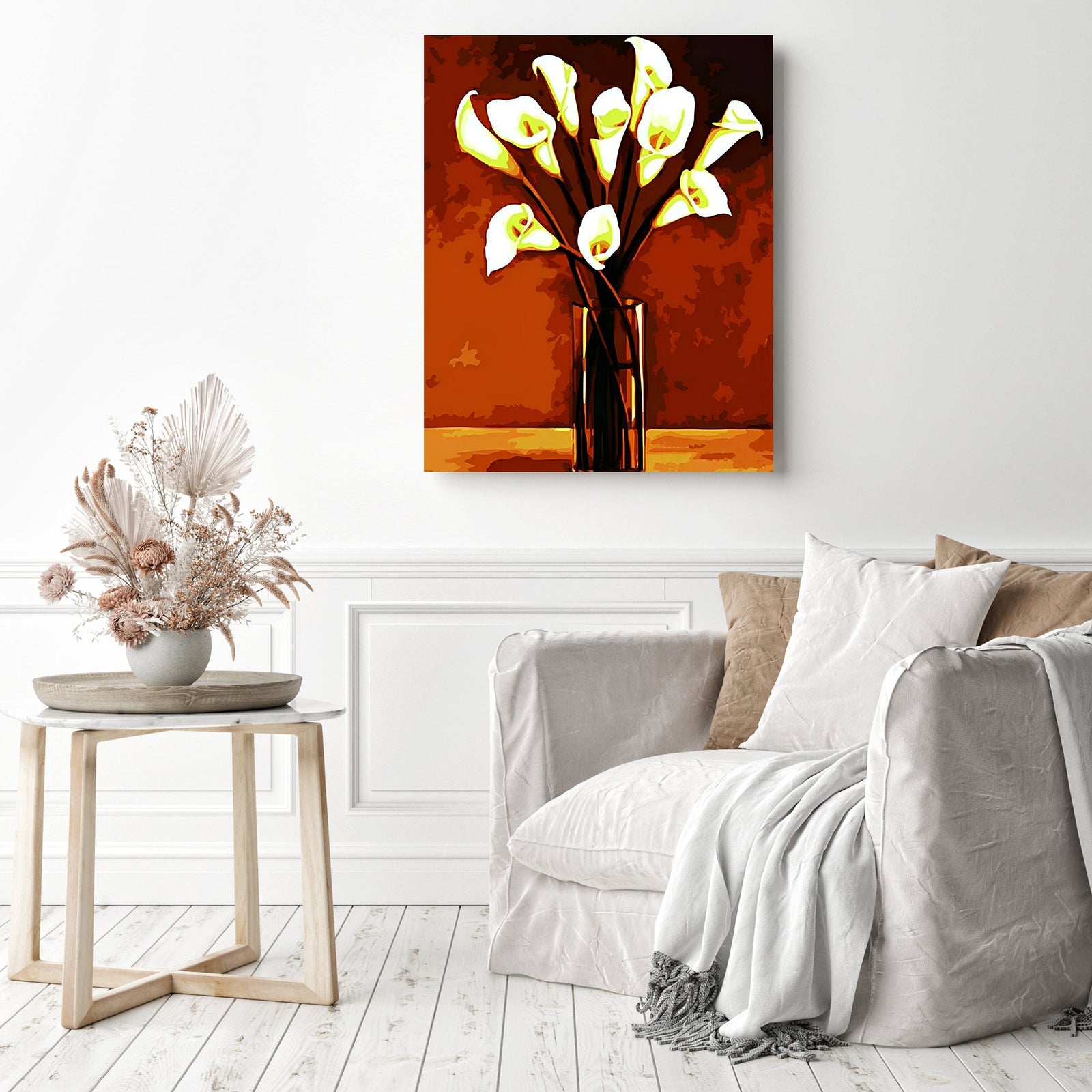 Calla Lilies | Diamond Painting Displayed as Home Decor