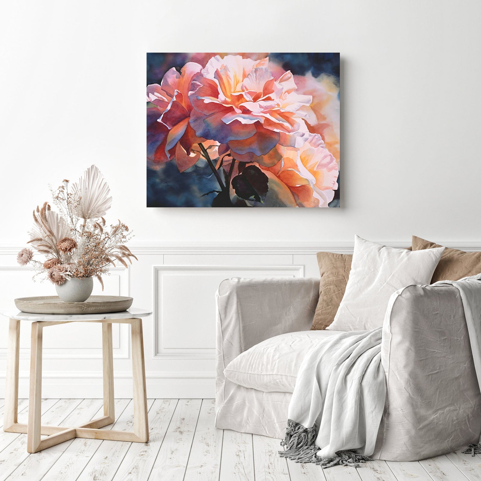 Afternoon Rose | Diamond Painting Displayed as Home Decor