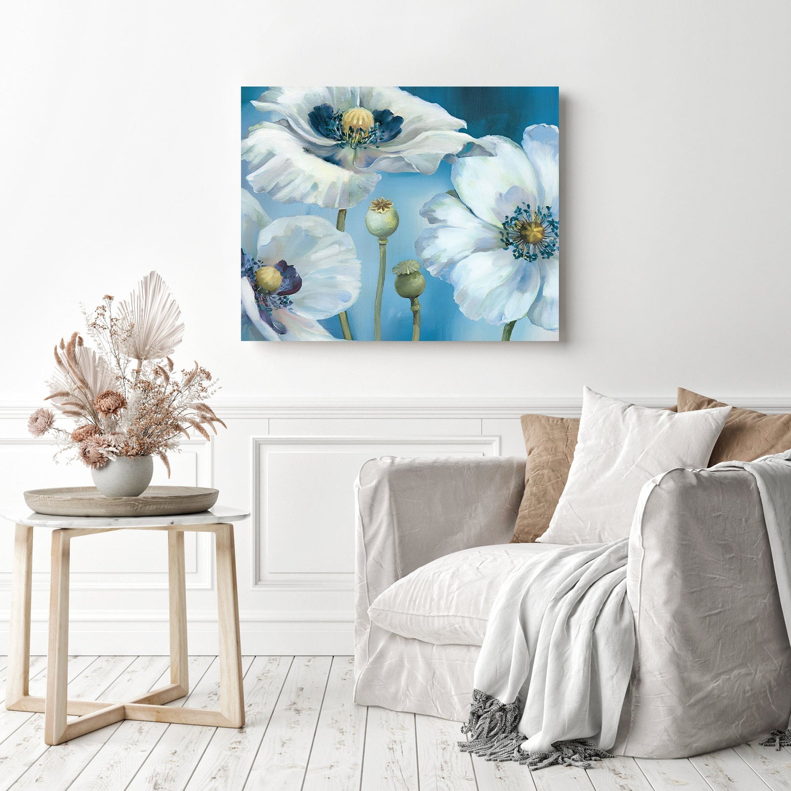 Blue Dance | Diamond Painting Displayed as Home Decor