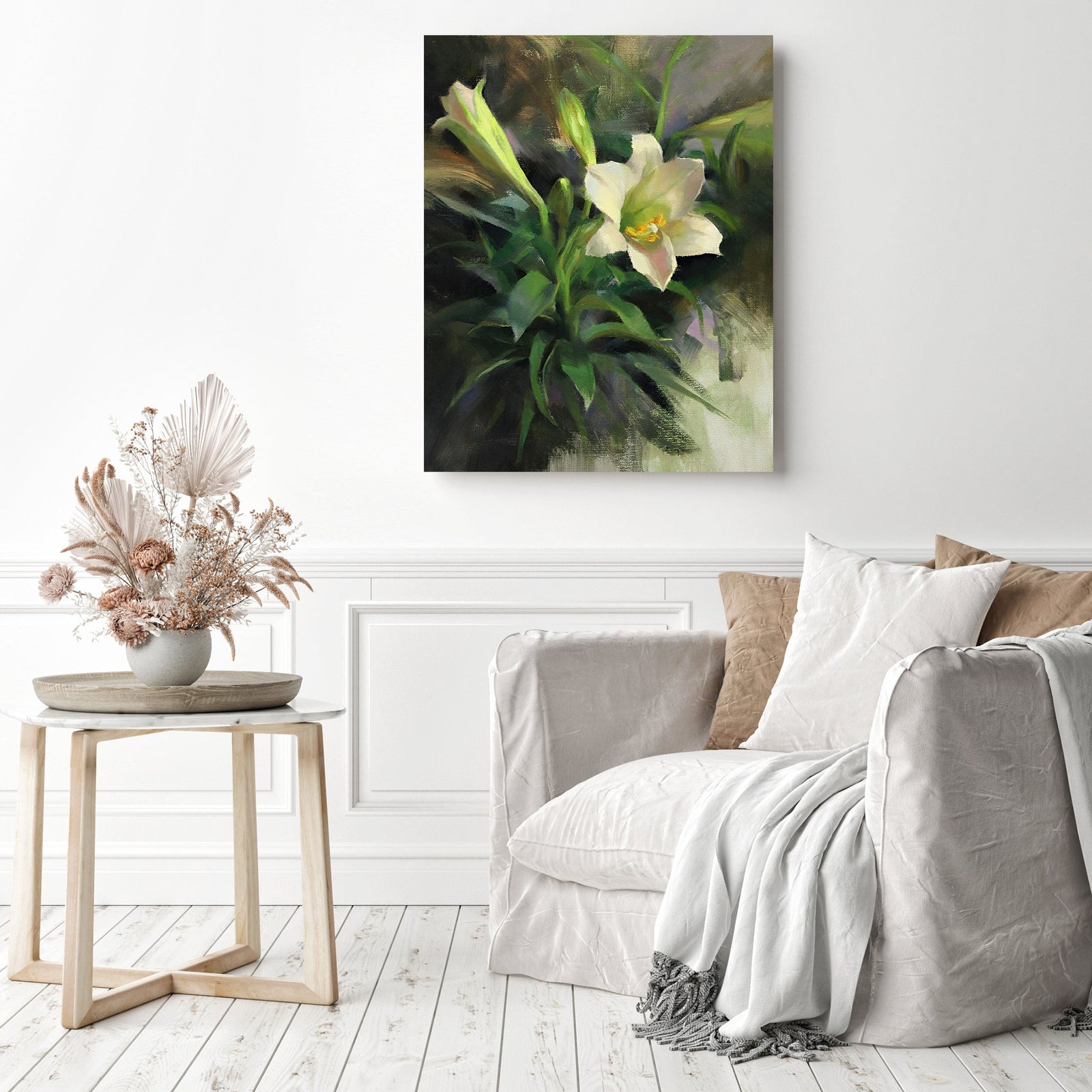 Sunday's Lily | Diamond Painting Displayed as Home Decor