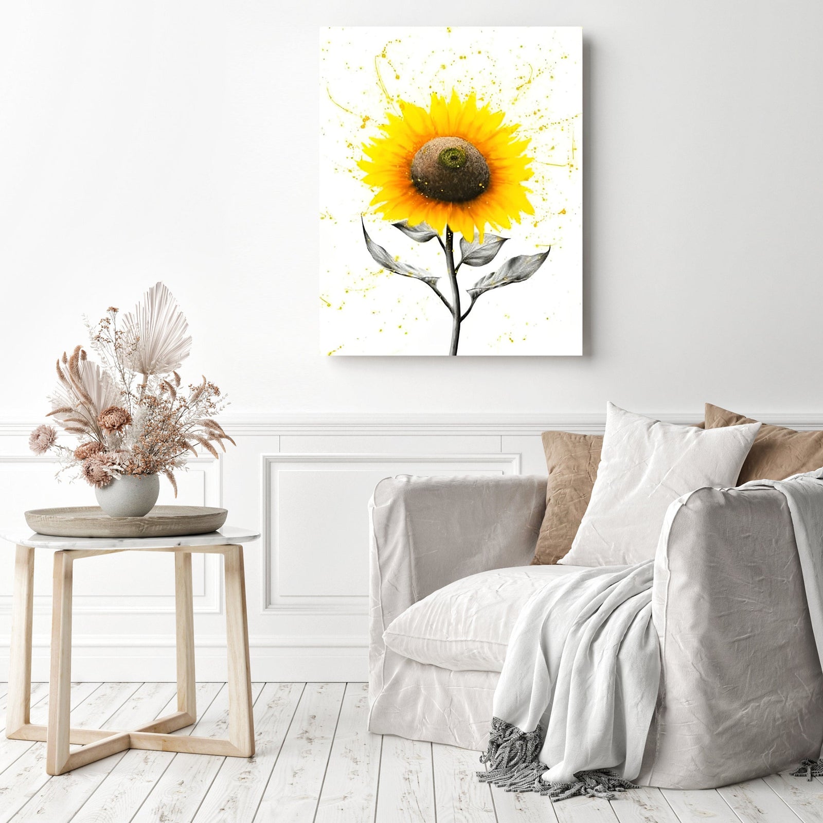 Sunflower Celebration | Diamond Painting Displayed as Home Decor