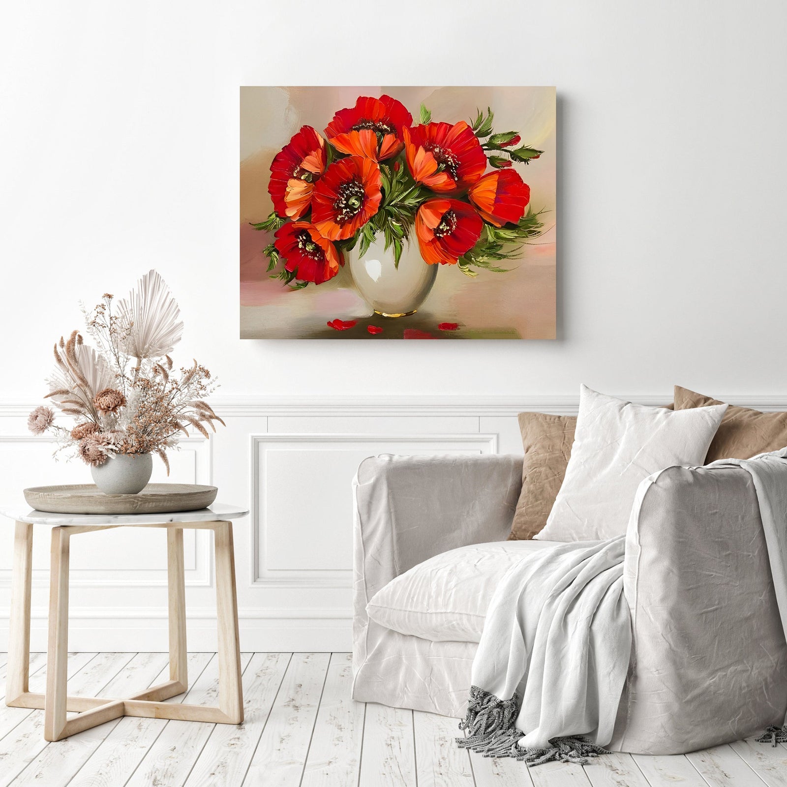 Peony | Diamond Painting Displayed as Home Decor