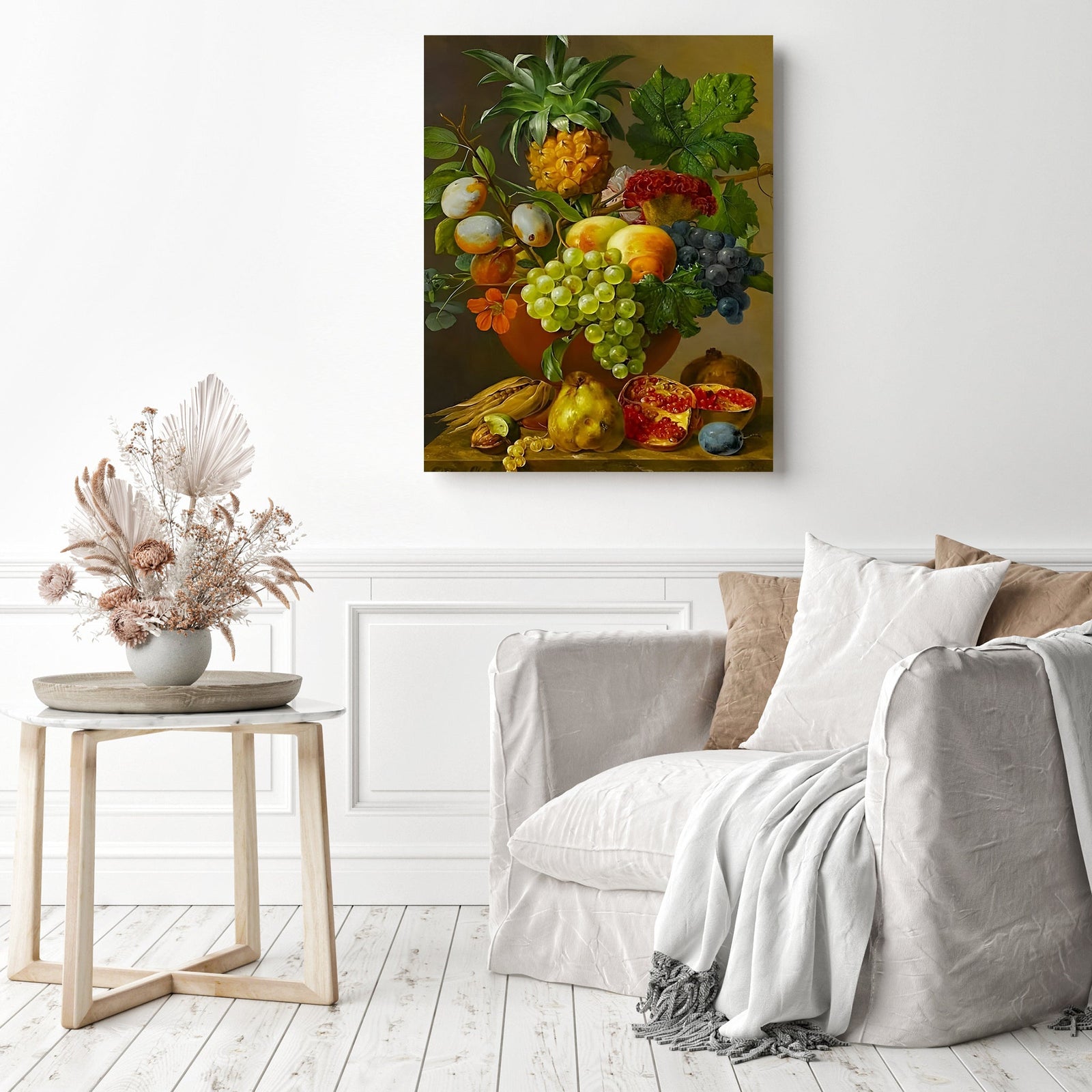 Fruits Basket | Diamond Painting Displayed as Home Decor