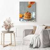 Sweet Pancake with Honey | Diamond Painting Displayed as Home Decor