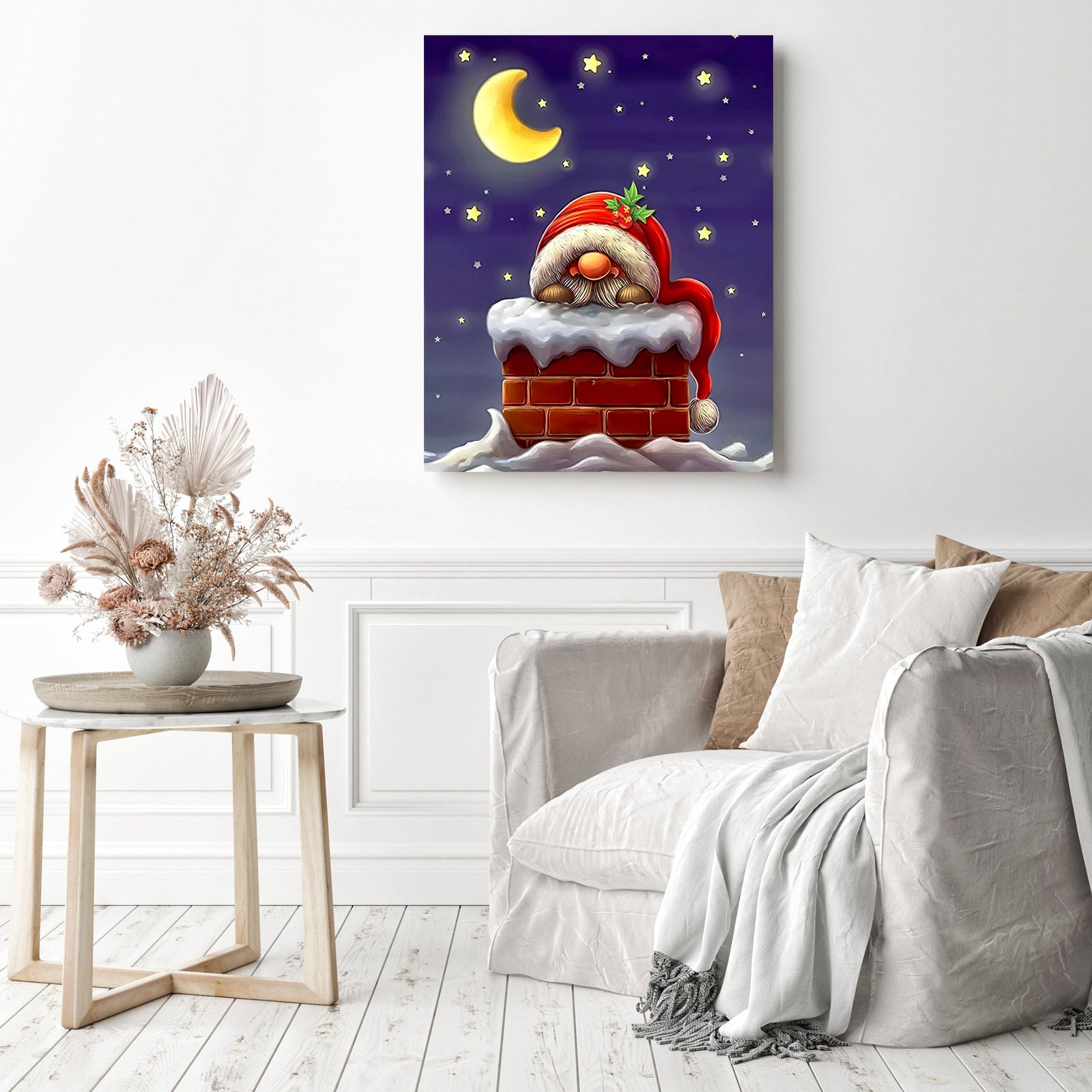 Cute Santa Claus | Diamond Painting Displayed as Home Decor