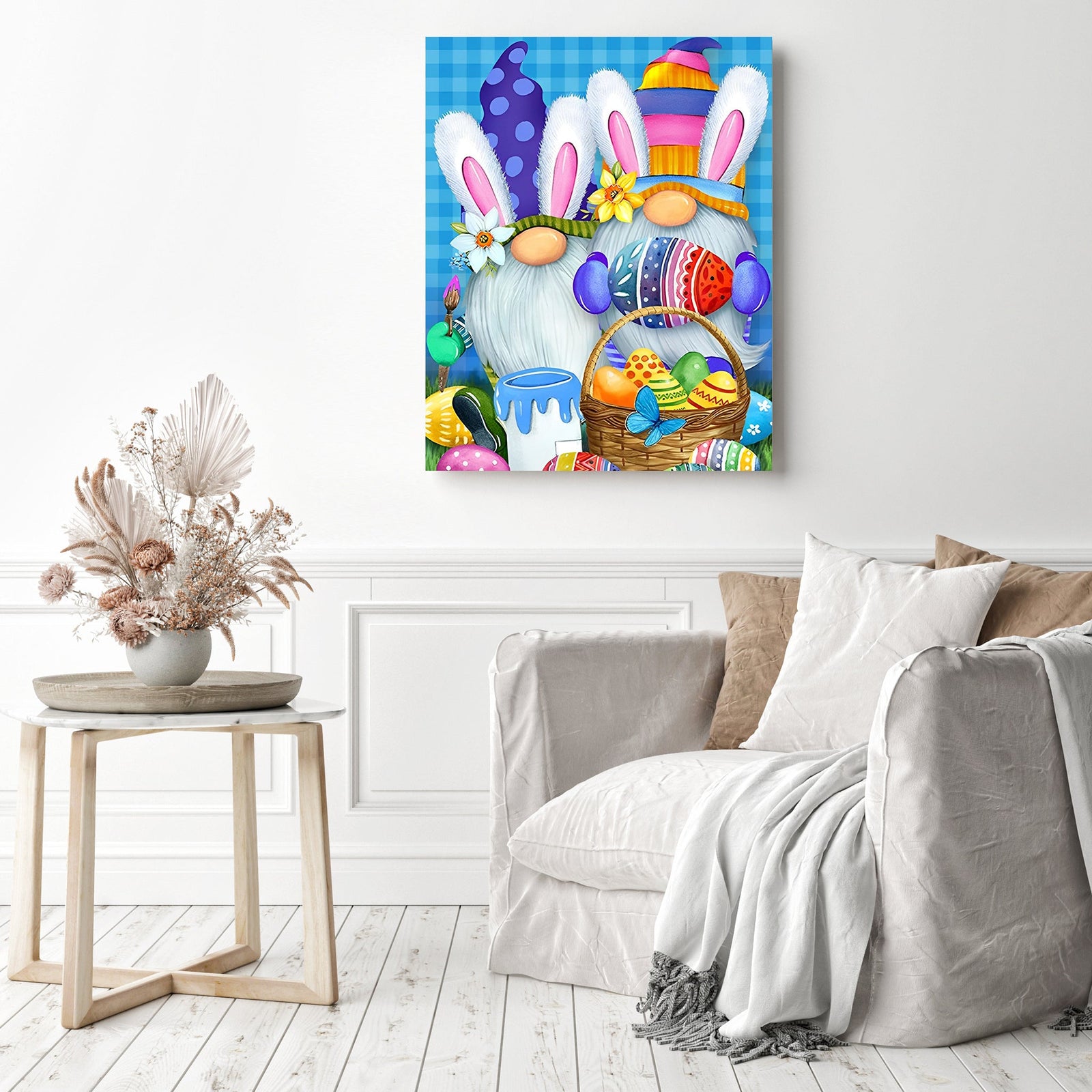 Easter Gnomes | Diamond Painting Displayed as Home Decor