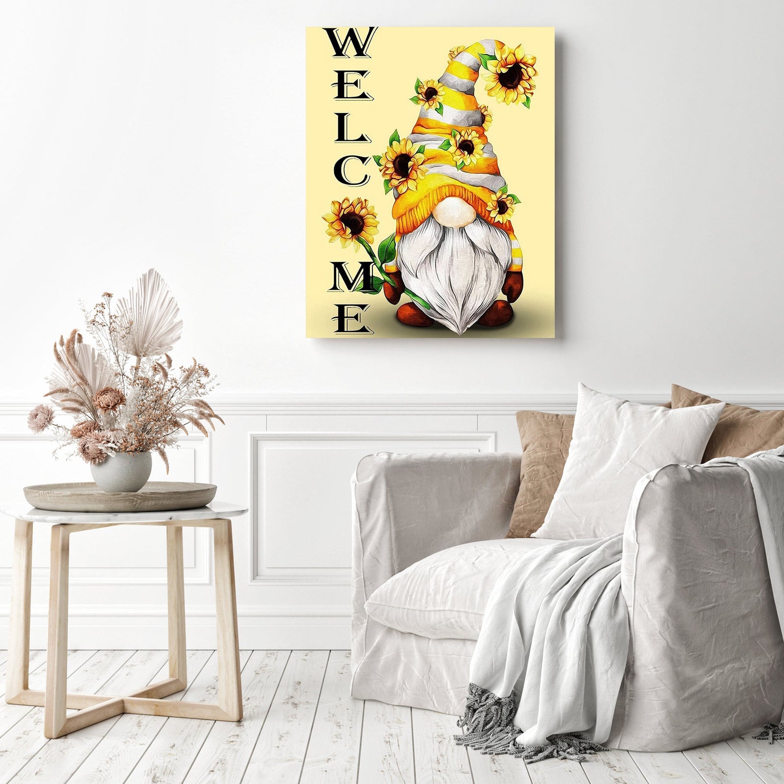 Gnome | Diamond Painting Displayed as Home Decor