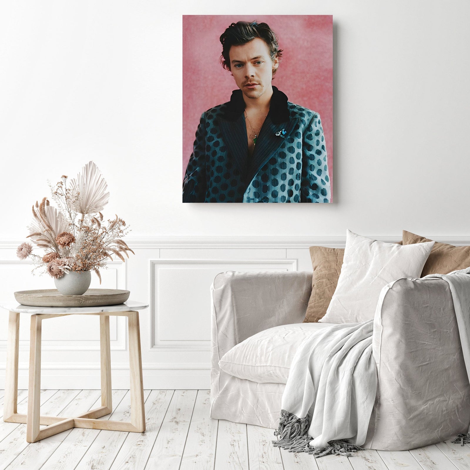 Harry Styles for The Guardian Weekend | Diamond Painting Displayed as Home Decor