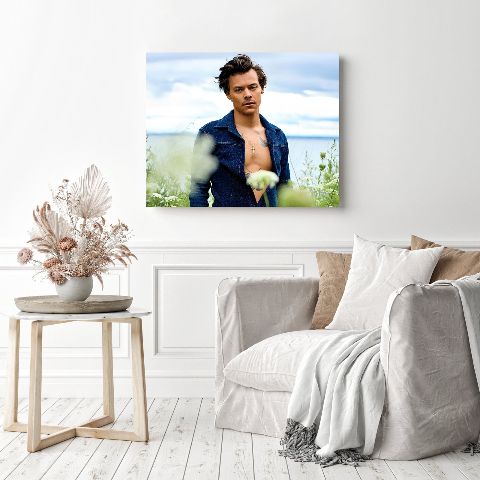 Harry Styles The Star | Diamond Painting Displayed as Home Decor