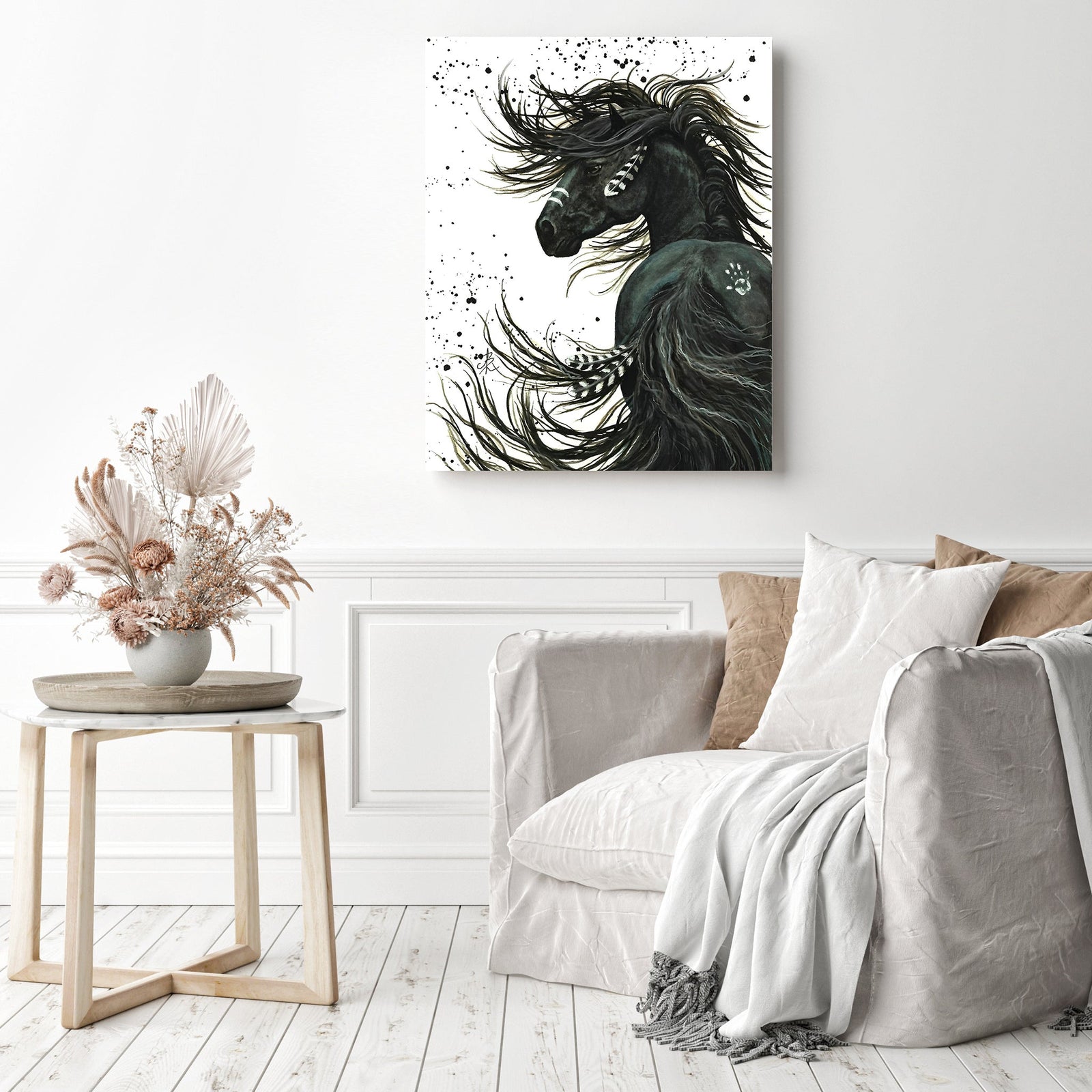 Majestic Spirit Horse | Diamond Painting Displayed as Home Decor