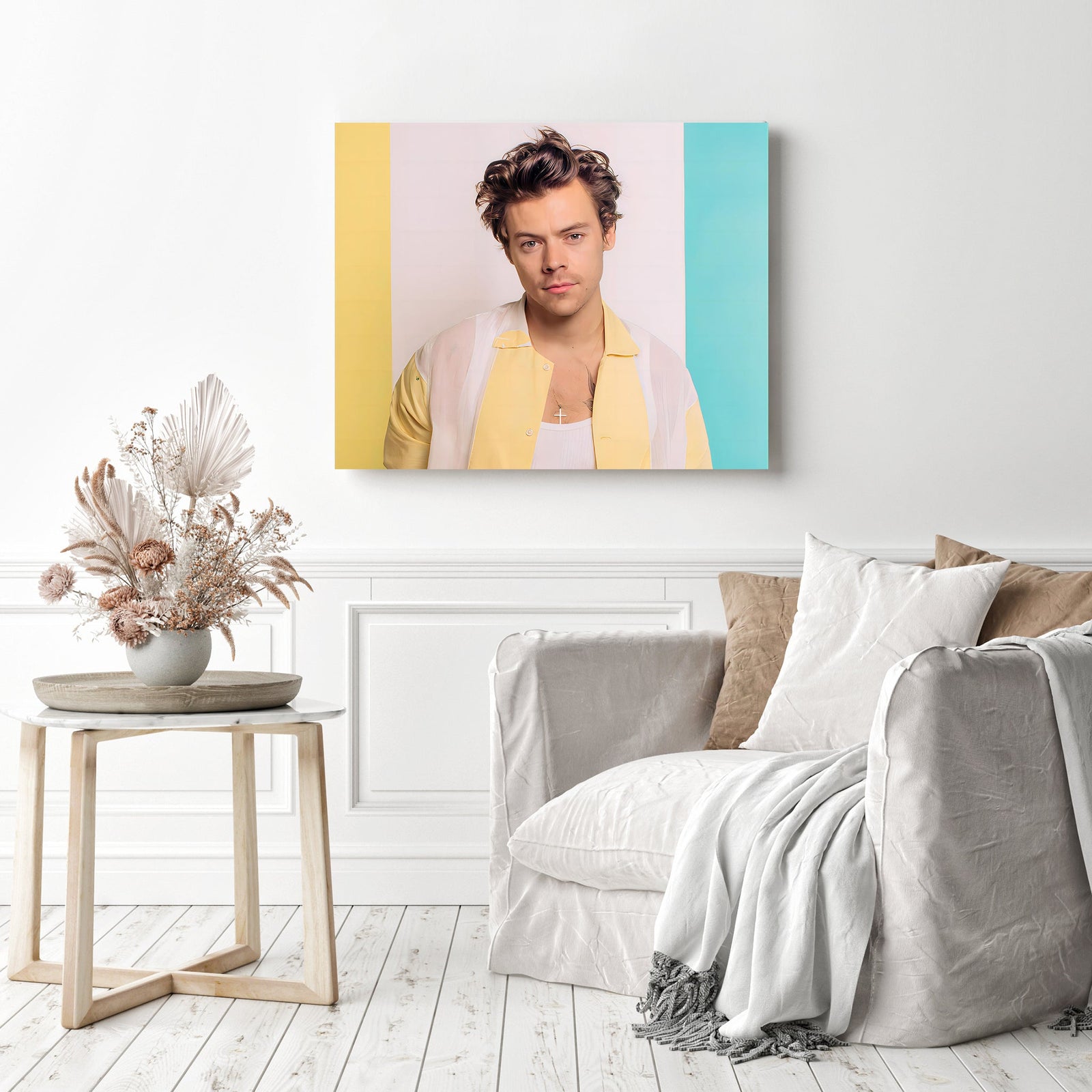 Handsome Harry Styles | Diamond Painting Displayed as Home Decor